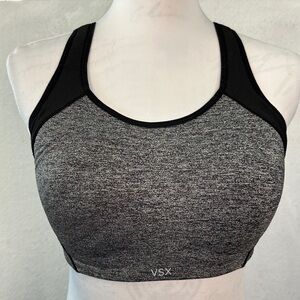 Victoria’s Secret X High Impact Sports Bra Size 34DD Black‎ Gray Racer Back